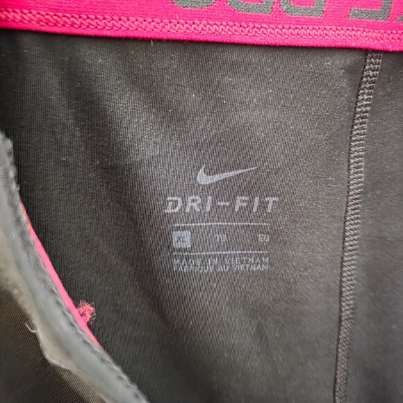 NIKE PRO Dri-Fit Womens Technical Training Volleyball Shorts Black Red 4" XL - Picture 7 of 9